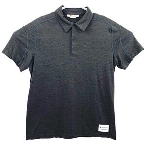 Icebreaker Timberland Wool Linen Blend Polo Shirt Mens Heathered Gray Medium